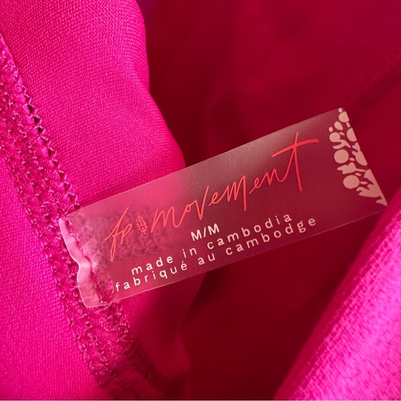 NWOT FP Movement Never Better One-Piece M Magenta Pink Strappy Back Onesie - Picture 5 of 5